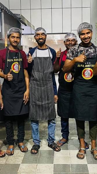 AGN Alfa Biryani Center team in Chennai