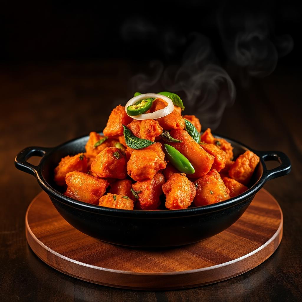 Chicken 65 — signature Chennai dish at AGN Alfa Biryani Center