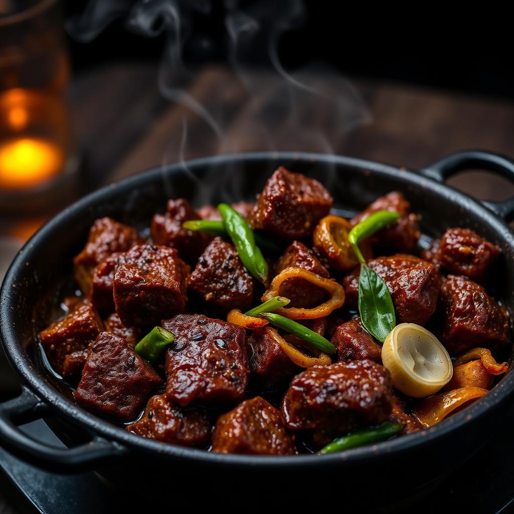 Beef Eeral — signature Chennai dish at AGN Alfa Biryani Center